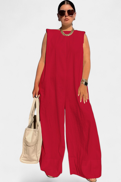 Airla Mono Oversize sin Mangas con Pierna Ancha
