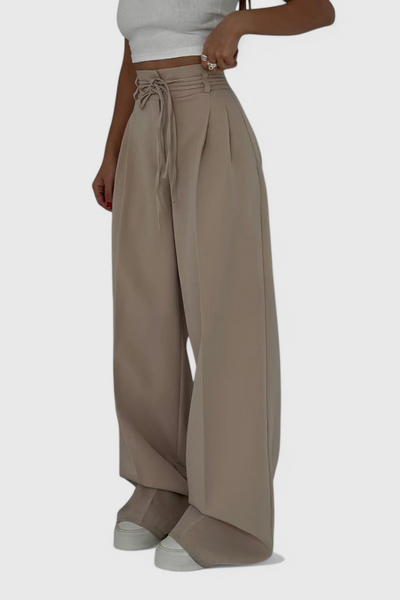 Sophie Pantalones de pierna ancha con ajuste de cordones