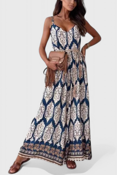 Mono de Pierna Ancha Gabriella con Estampado Vibrante