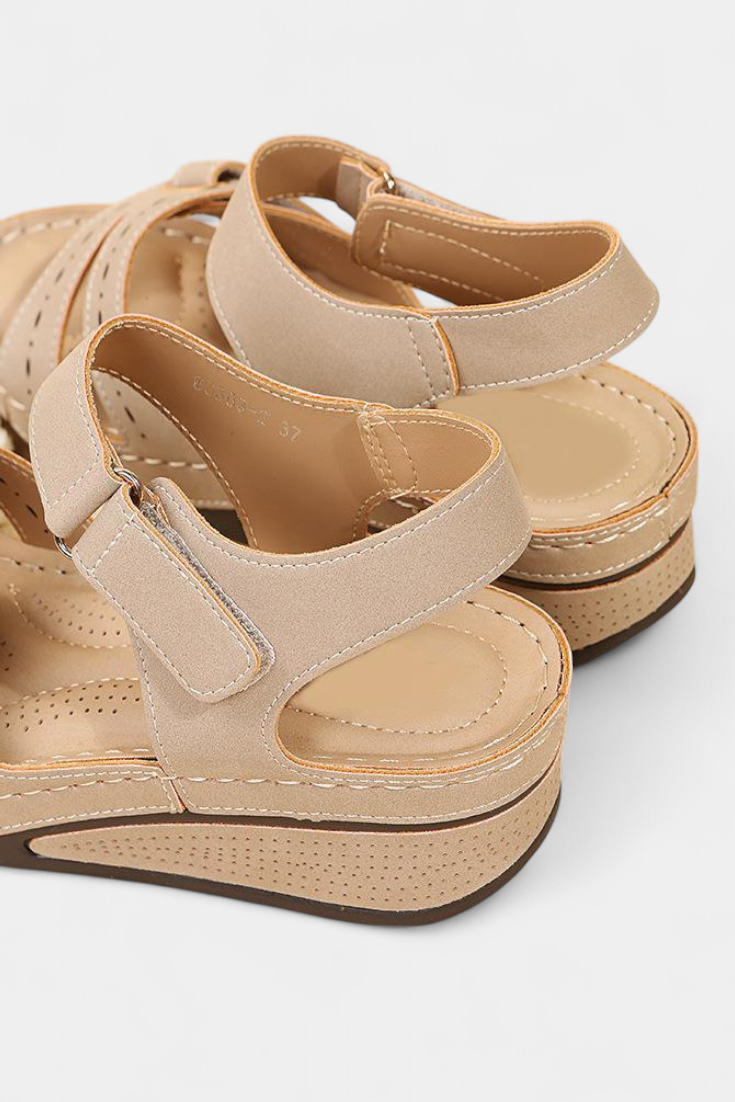 Sandalias Elegantes Jenna con Tiras y Hebilla Regulable