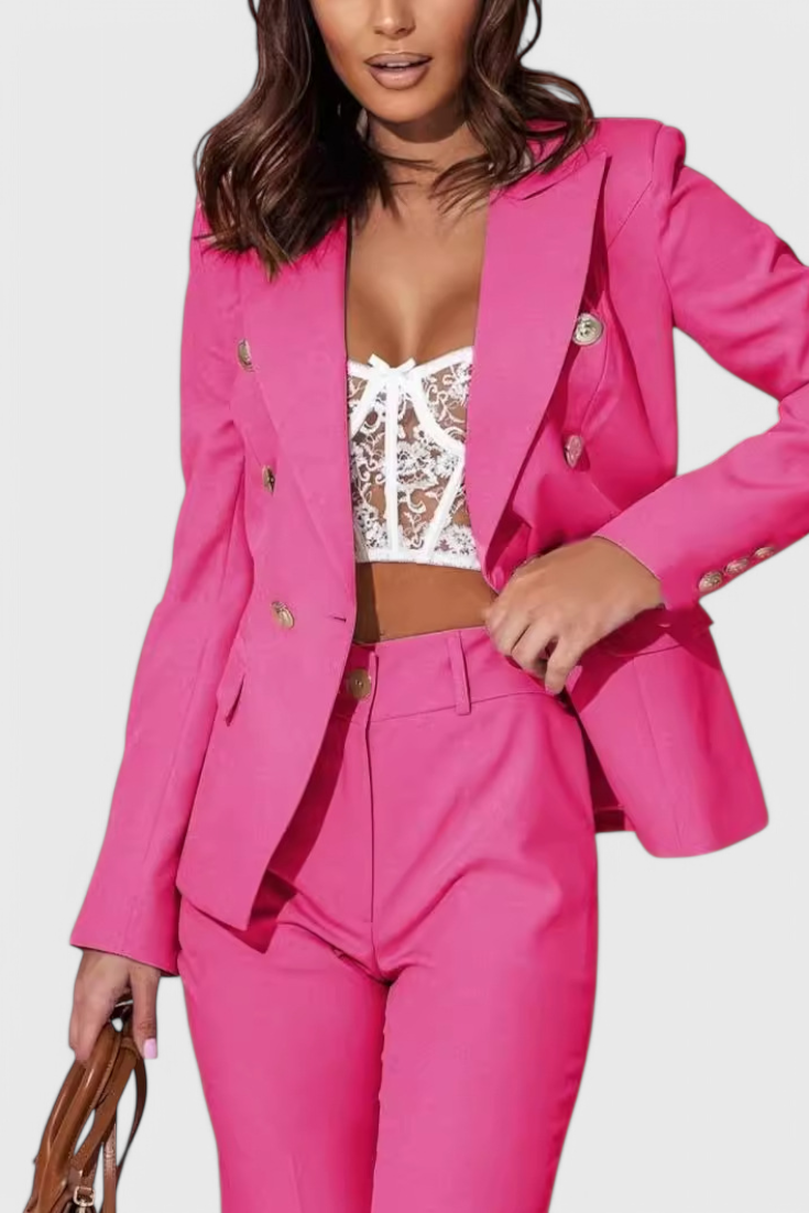 Conjunto Elegante de Blazer y Pantalones Rosalind