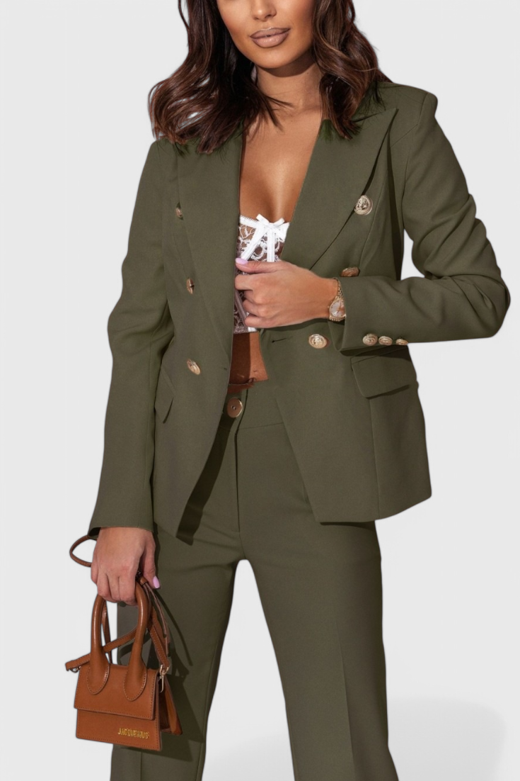 Conjunto Elegante de Blazer y Pantalones Rosalind