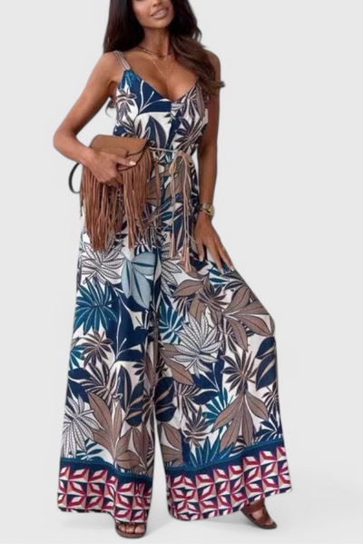 Mono de Pierna Ancha Gabriella con Estampado Vibrante