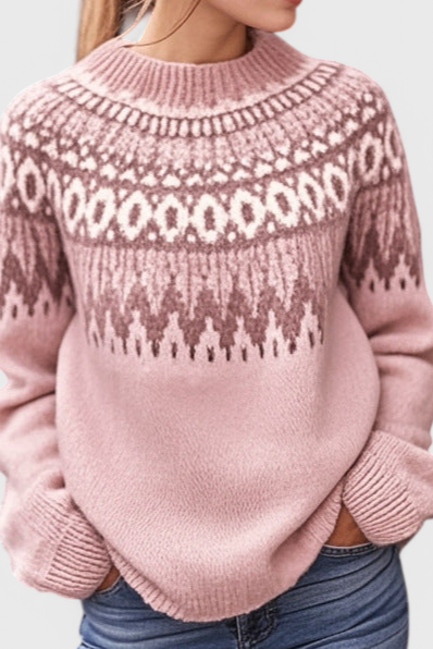 Lucia Jersey de Punto Acogedor con Diseño Fair Isle