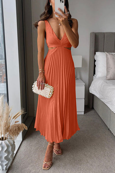 Elsa | Elegante vestido maxi plisado