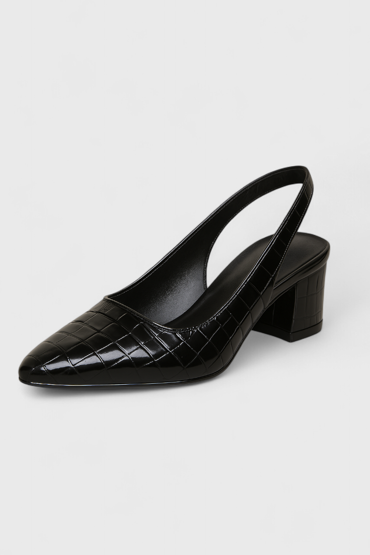 Elegantes Tacones Slingback Ava con Punta Fina