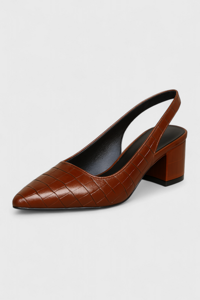 Elegantes Tacones Slingback Ava con Punta Fina