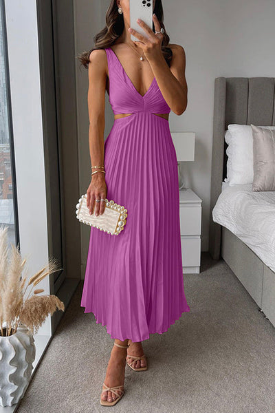 Elsa | Elegante vestido maxi plisado