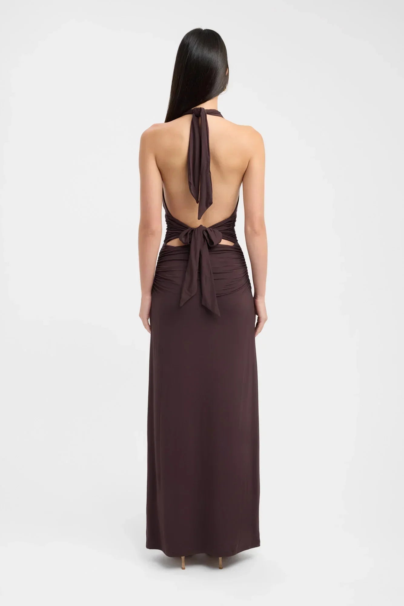 Serena™ – Elegante Vestido Maxi con Escote en V y Fruncidos