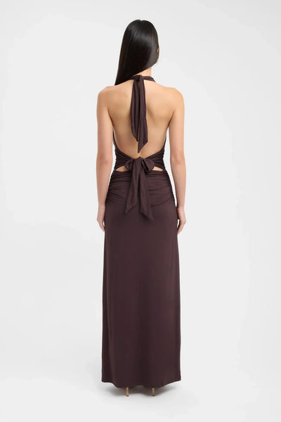 Serena™ – Elegante Vestido Maxi con Escote en V y Fruncidos