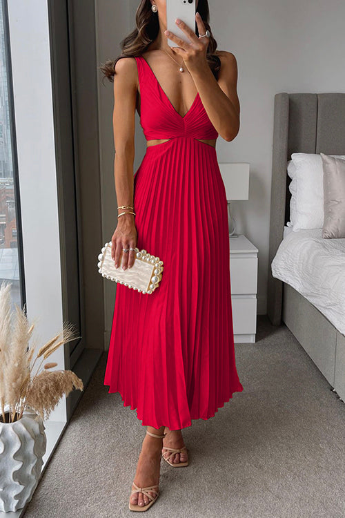 Elsa | Elegante vestido maxi plisado