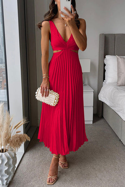 Elsa | Elegante vestido maxi plisado