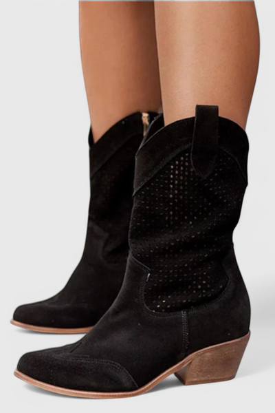 Botas de Vaquero Modernas Anna con Cremallera Lateral