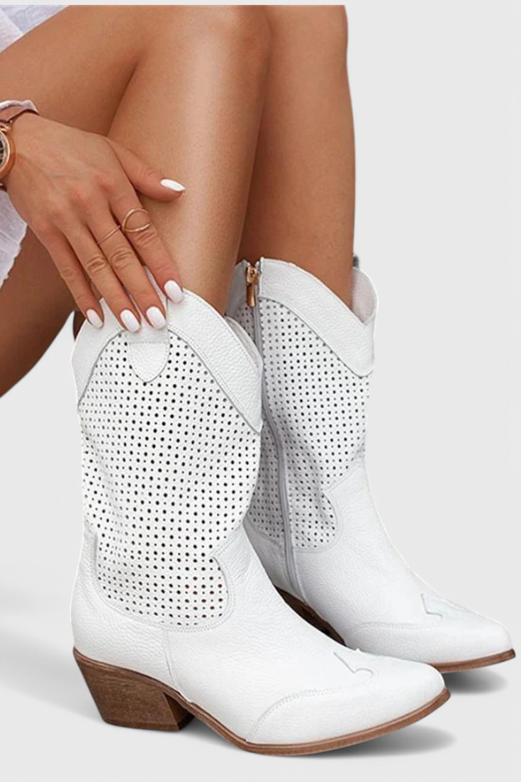 Botas de Vaquero Modernas Anna con Cremallera Lateral