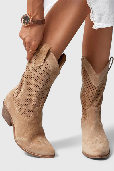 Botas de Vaquero Modernas Anna con Cremallera Lateral