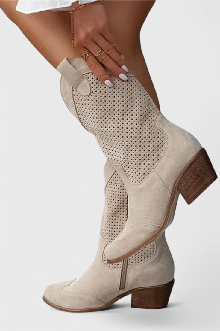 Botas de Vaquero Modernas Anna con Cremallera Lateral