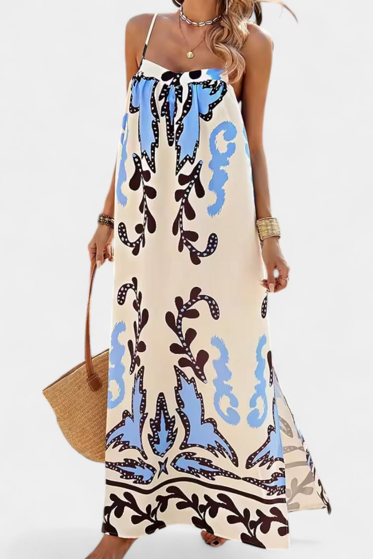 Vestido Tropical Vilma con Espalda al Descubierto
