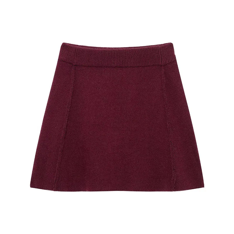 Conjunto “Arden” | Cárdigan de punto y minifalda ajustada