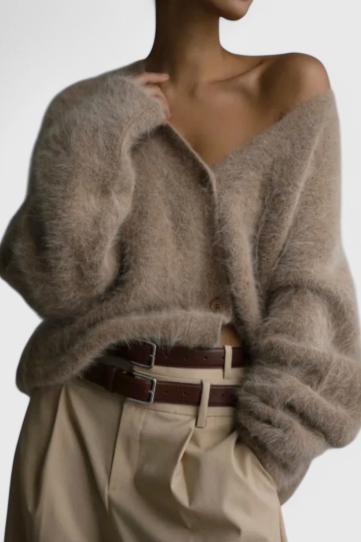 Suave Cardigan Daniela de Mezcla de Cachemira