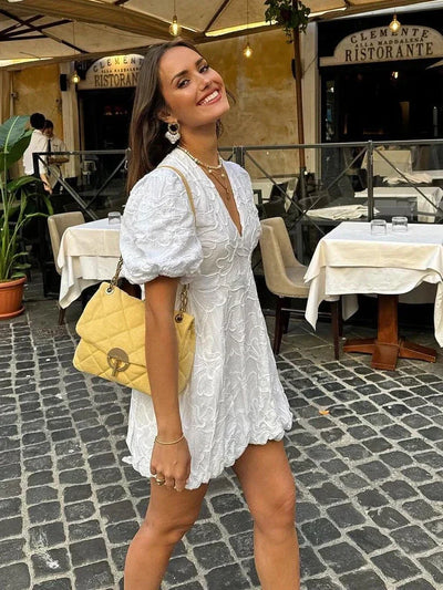 Soreli™ Vestido Nola con Flores Bordadas