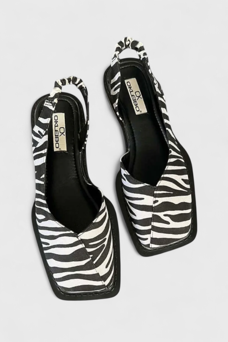 Cora Zapatillas Cuadradas con Acolchado
