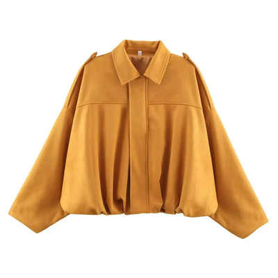 Chaqueta “Siena” | Bomber efecto gamuza oversize