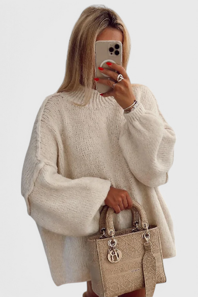 Cassia Jersey Oversized de Punto con Mangas Abullonadas