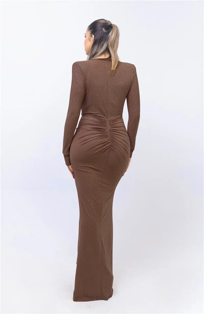 Veronika™ | Vestido Bodycon Brillante con Escote Profundo