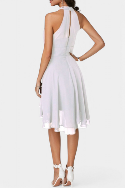 Anouk Vestido de Gasa con Volantes y Corte Ajustado