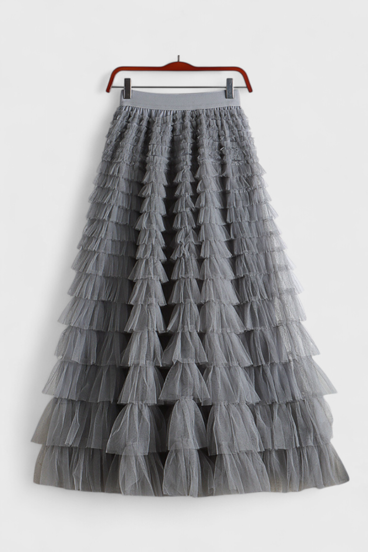 Falda Larga de Tul Vintage Capucine