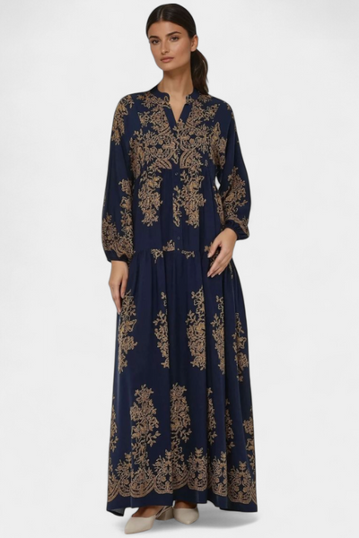 Vestido Maxi Yaiza con Estilo Bohemio y Diseño Vintage