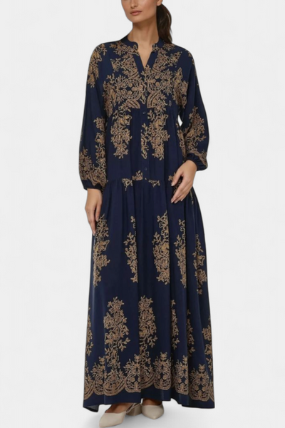 Vestido Maxi Yaiza con Estilo Bohemio y Diseño Vintage