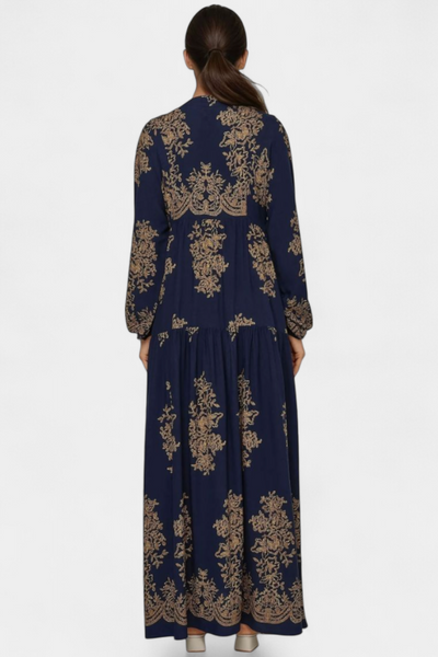 Vestido Maxi Yaiza con Estilo Bohemio y Diseño Vintage