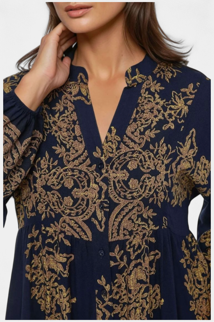 Vestido Maxi Yaiza con Estilo Bohemio y Diseño Vintage