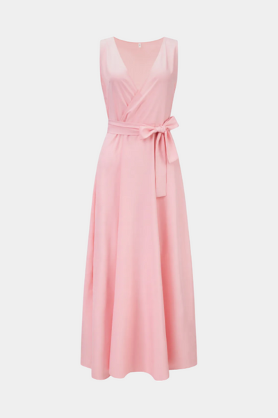 Marla – Vestido Largo con Escote en V y Corte Fluido