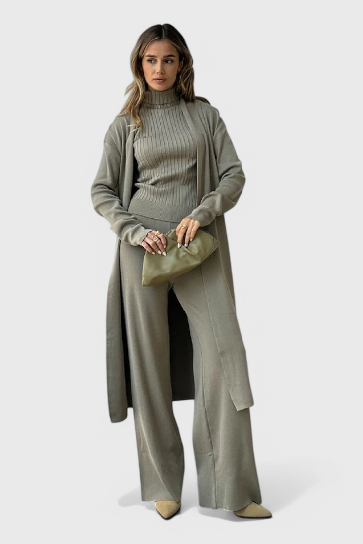 Conjunto de Punto de 3 Piezas Mahalia