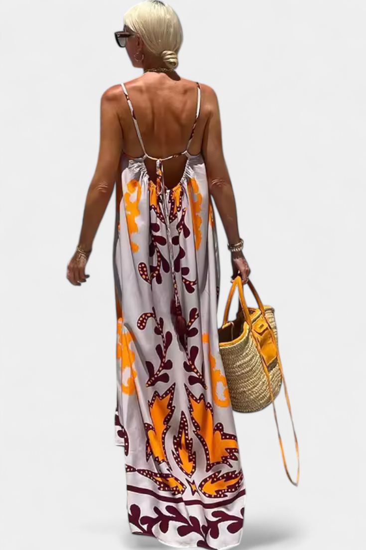 Vestido Tropical Vilma con Espalda al Descubierto