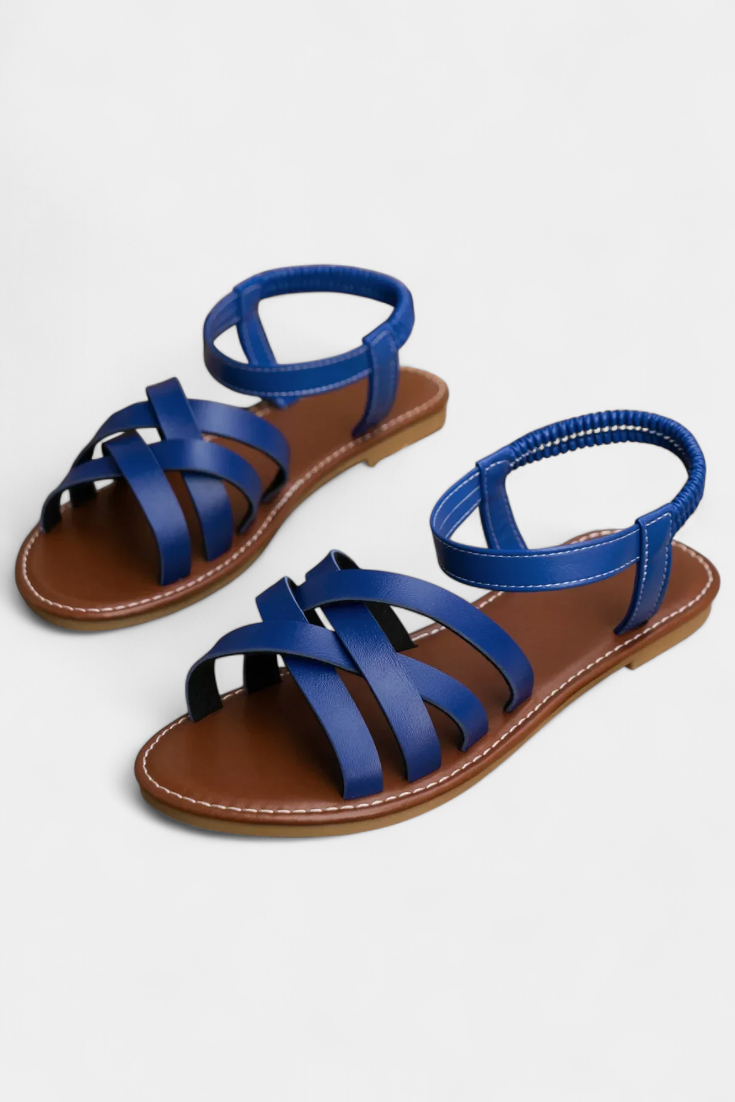 Sandalias Planas Romee con Tiras y Confort Duradero