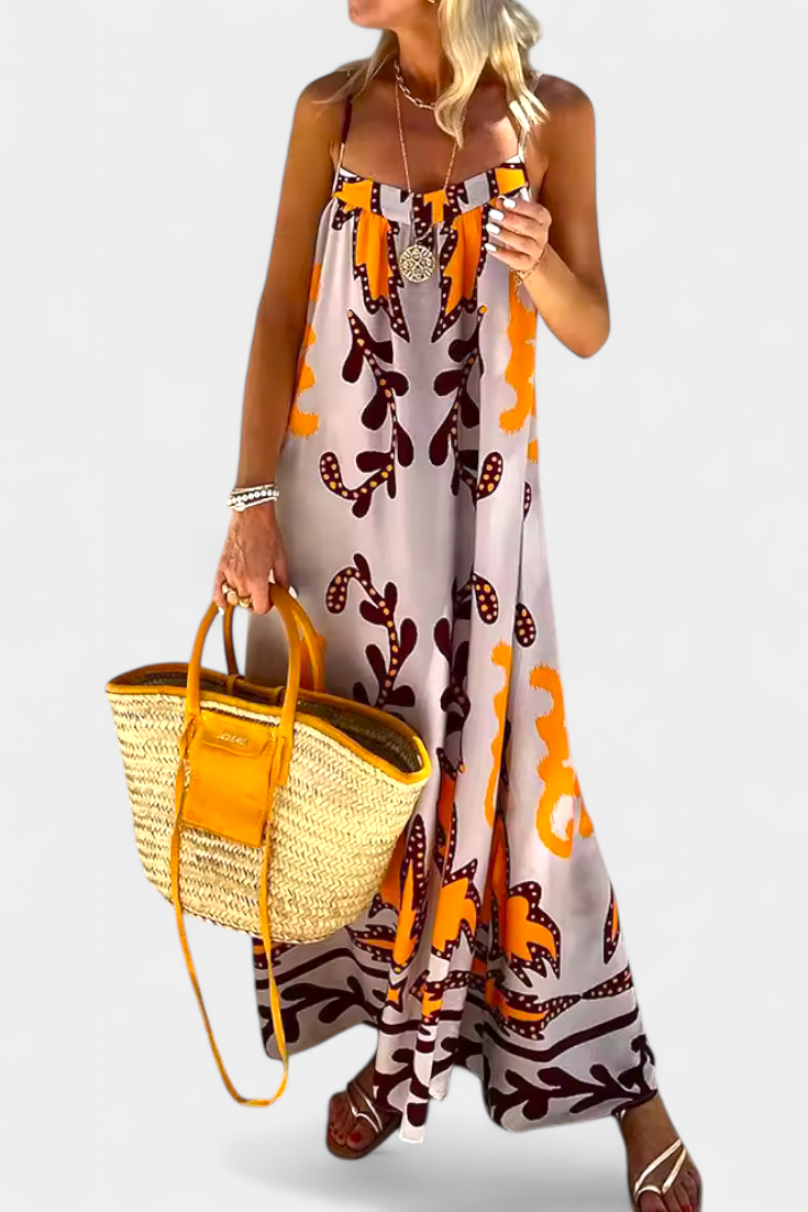 Vestido Tropical Vilma con Espalda al Descubierto