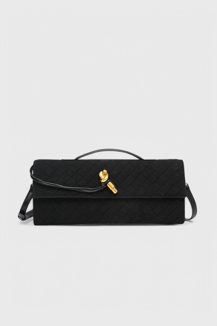 Bolso de Hombro Clásico de Ante Melanie