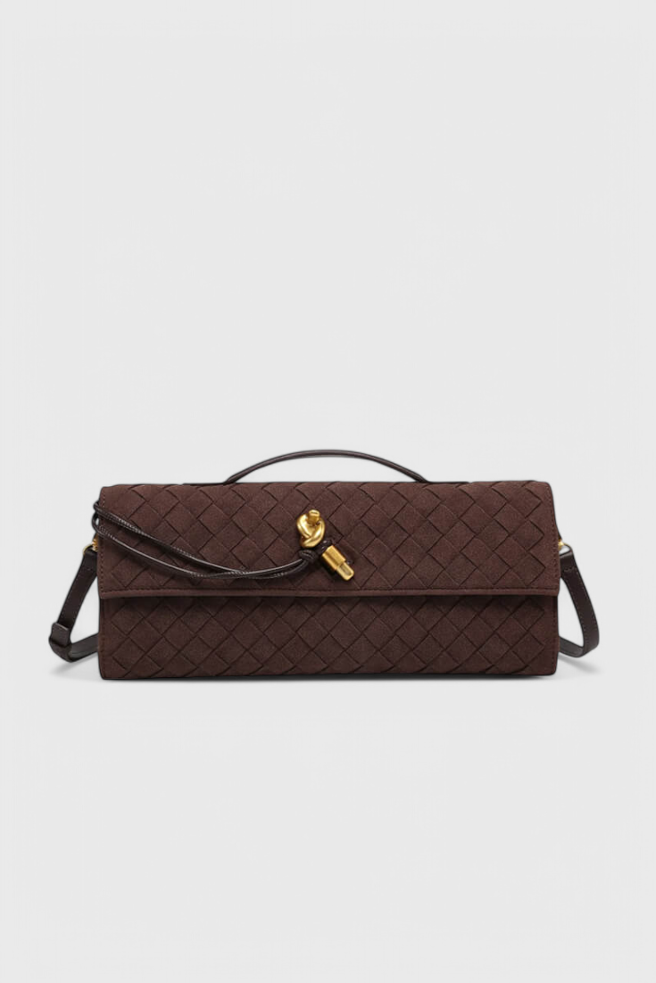 Bolso de Hombro Clásico de Ante Melanie