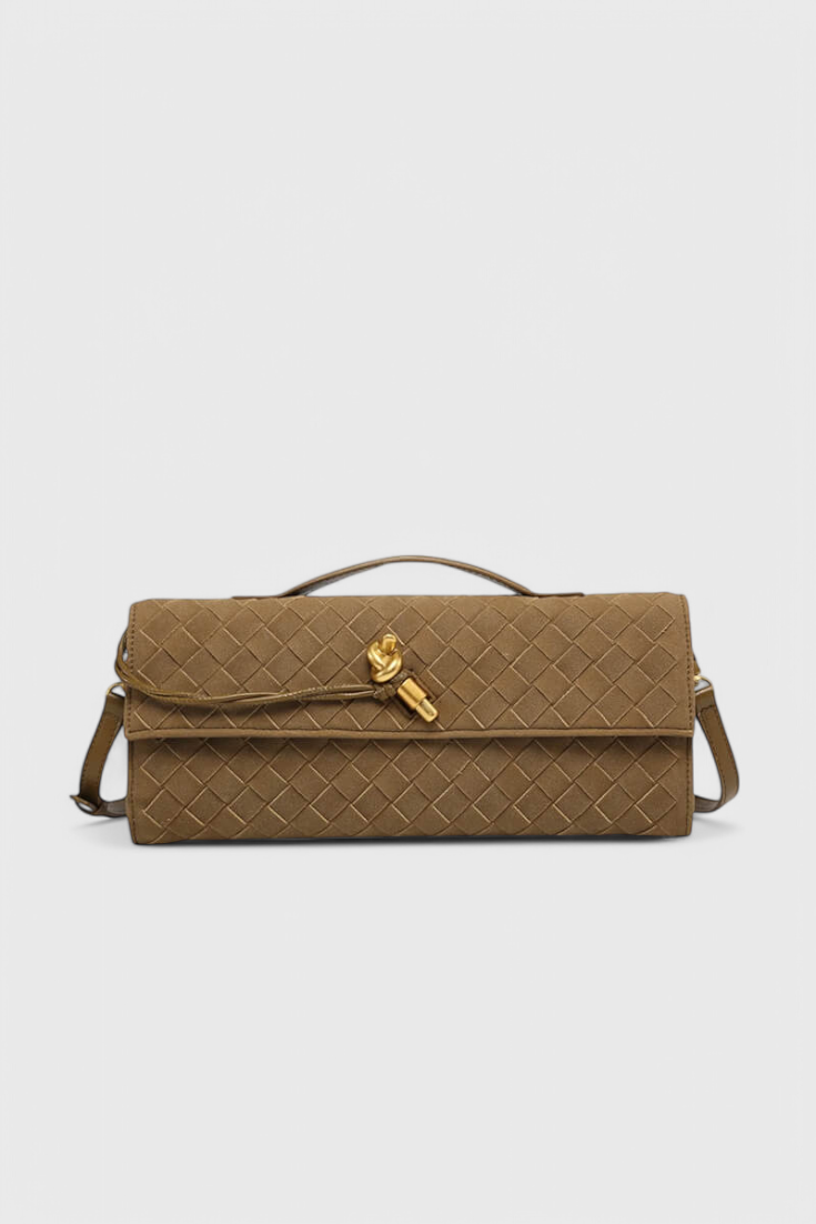 Bolso de Hombro Clásico de Ante Melanie