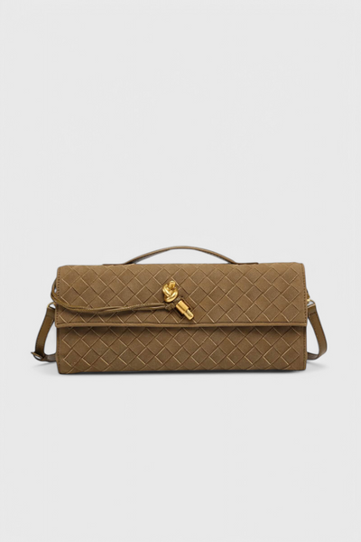 Bolso de Hombro Clásico de Ante Melanie
