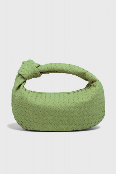 Lila Bolso Mediano Tejido con Detalle de Nudo