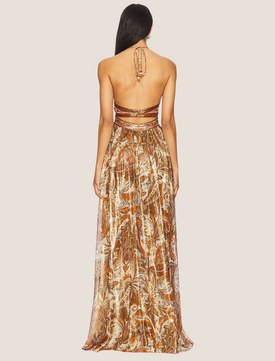 Calissara™ Vestido Maxi con Acento Étnico