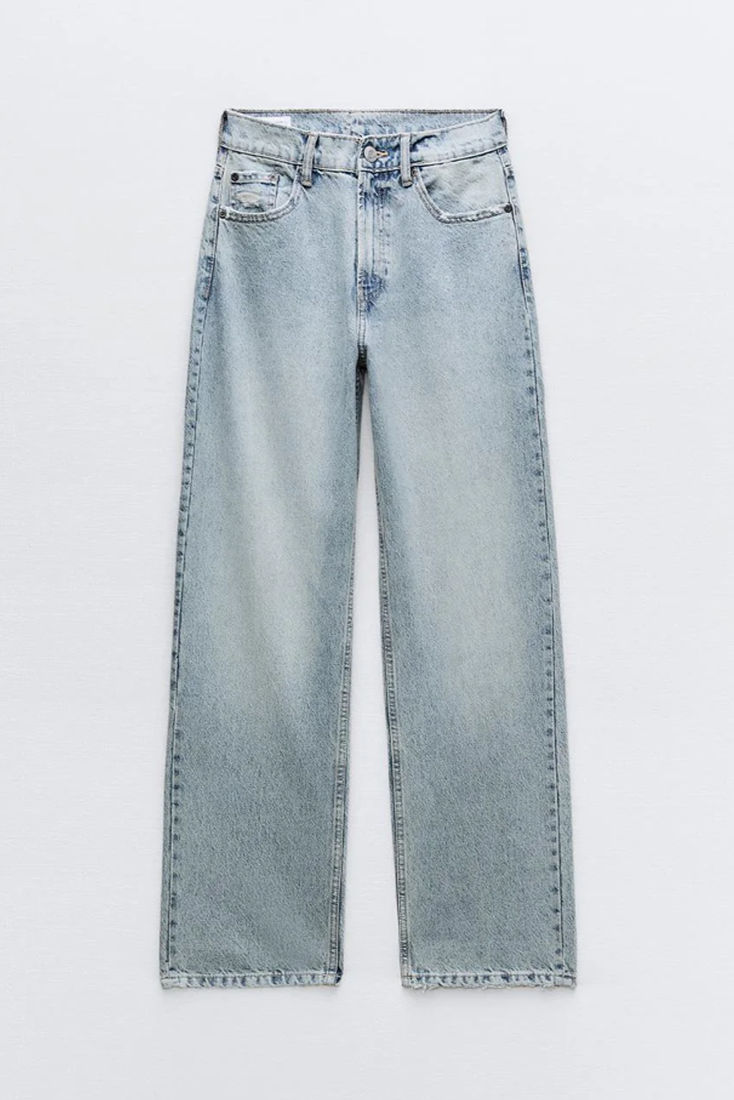 Roxy Jeans Vintage de Cintura Alta con Efecto Desgastado