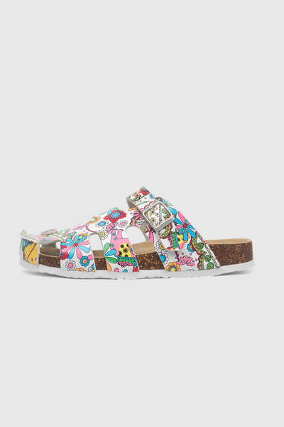 Neya Zuecos de Corcho con Hebilla y Plantilla Confortable