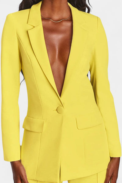 Marnie Conjunto de Blazer Personalizado y Pantalones de Pierna Ancha