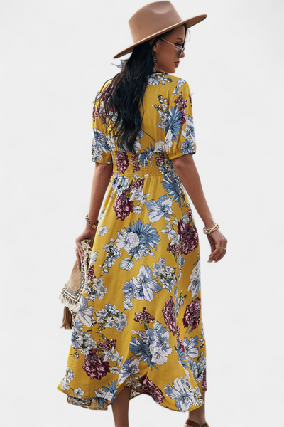 Benoja Vestido de Verano con Diseño Floral y Corte Ajustado