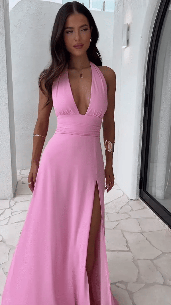 Lara | Vestido Maxi Auréla con Elegante Abertura